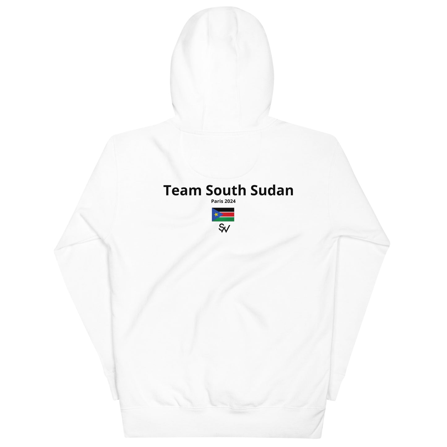 Team South Sudan Basketball Paris 2024 Unisex Hoodie - White